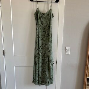 Urban Outfitters Sage Green Floral Maxi Dress
